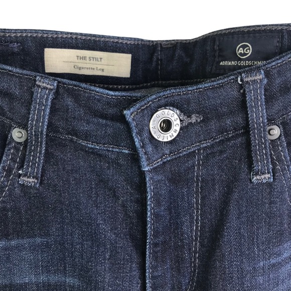 AG Adriano Goldschmied Women's The Stilt Cigarette Leg Jeans Blue Dark Wash 26R - Picture 3 of 9